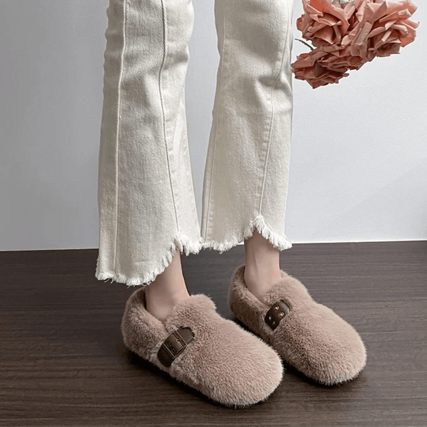 FurLush – Fauxpäls-skor med Rem