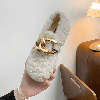 CozyGleam – Plush Mysiga Fauxpäls-skor