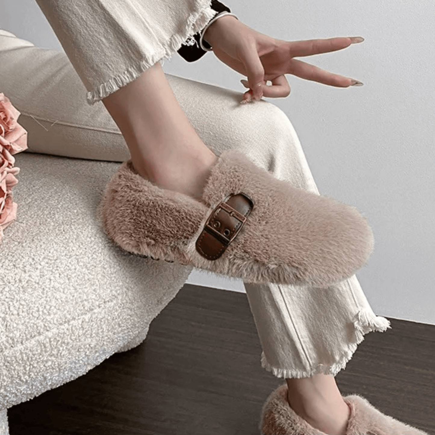 FurLush – Fauxpäls-skor med Rem
