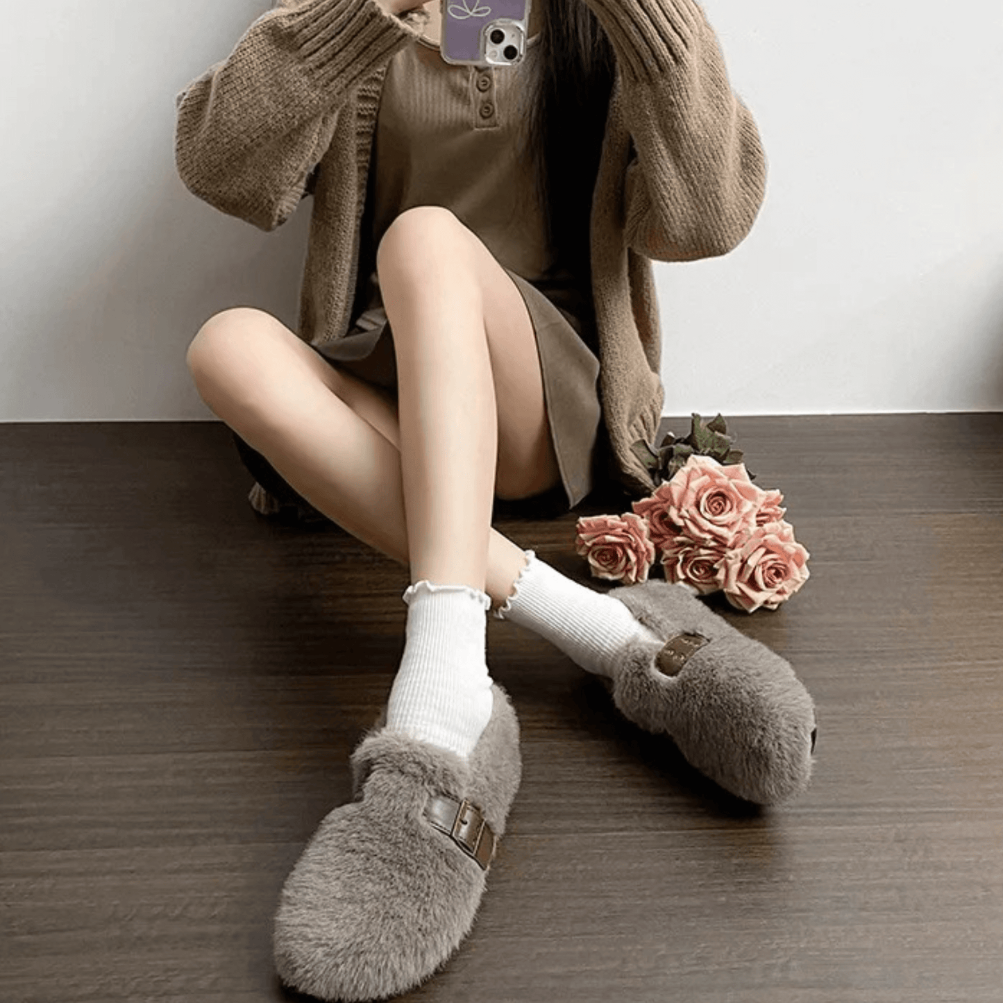 FurLush – Fauxpäls-skor med Rem