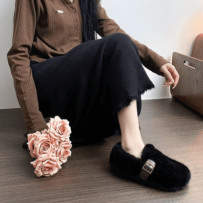 FurLush – Fauxpäls-skor med Rem