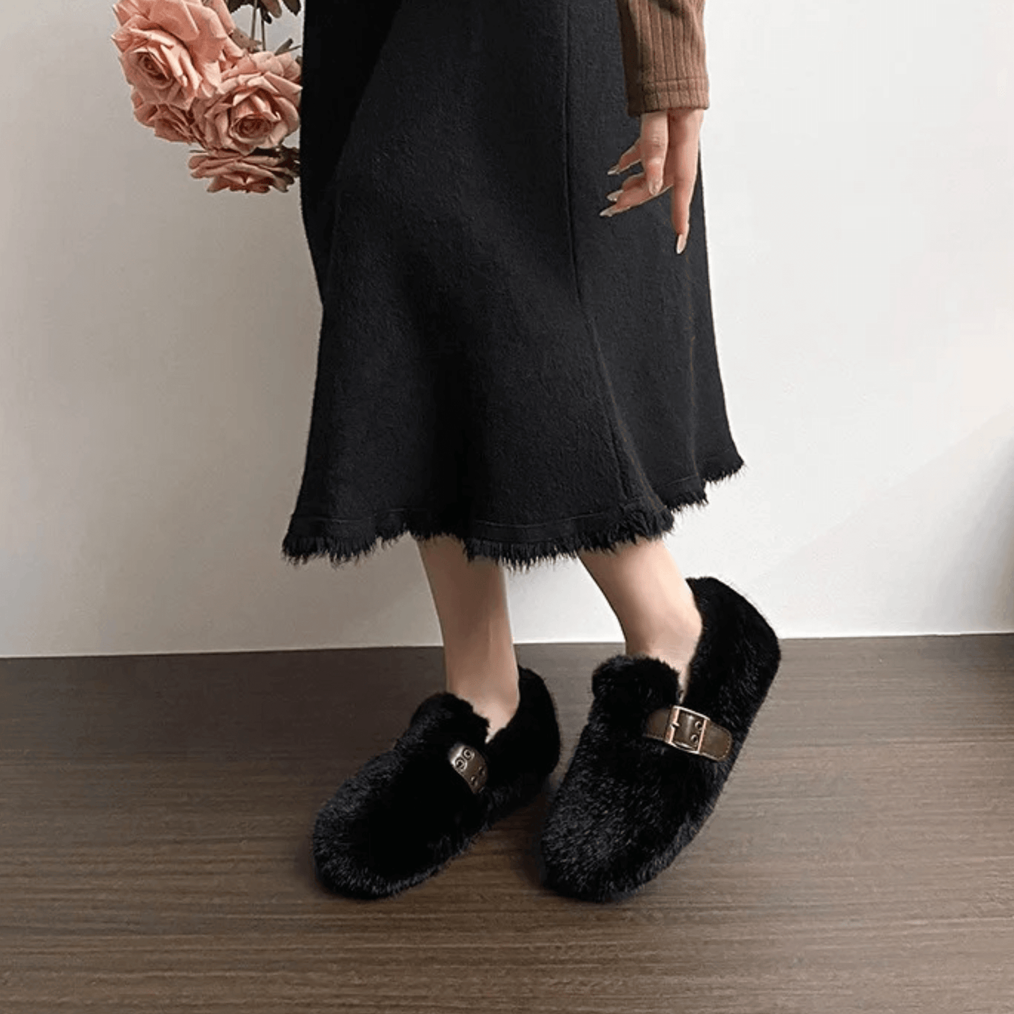 FurLush – Fauxpäls-skor med Rem